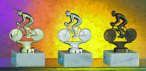 Metallfigur Radfahrer